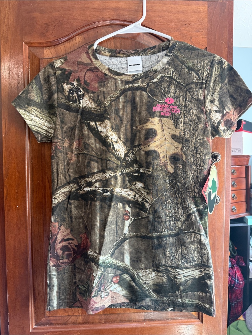 Mossy Oak Girls' Camo Short-Sleeve Tee - Pink Logo
